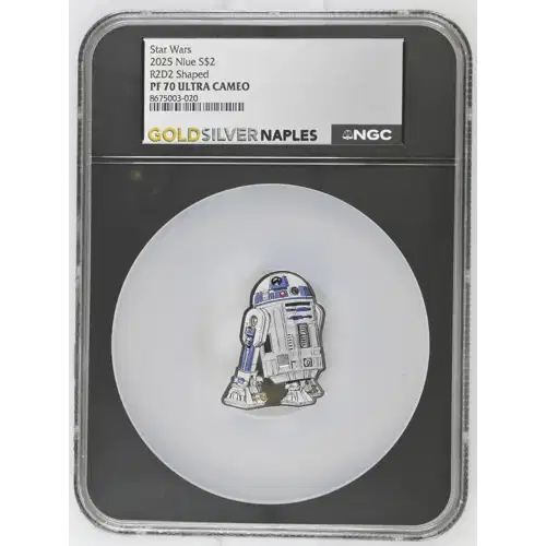 2025 - 1oz R2D2 Shaped Silver - Niue - NGC PF70 UC